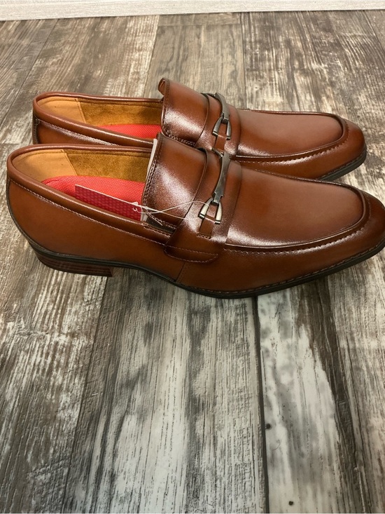 Stacy Adams Men\'s Chestnut Brown Leather Bit Loafers Size 9.5 Wide main image 11